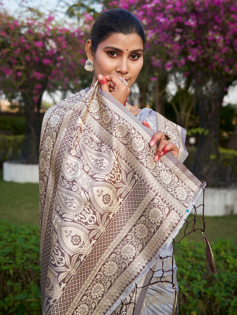 women self design banarasi saree with blouse - 21036471 - Standard Image - 1