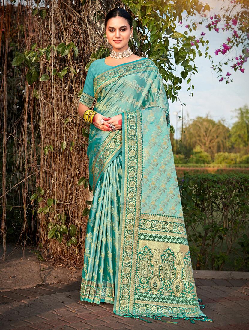 women self design banarasi saree with blouse - 21036472 - Zoom Image - 0