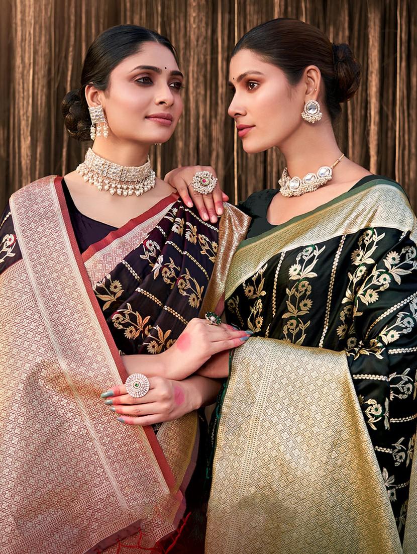 women self design banarasi saree with blouse - 21036490 -  Standard Image - 1
