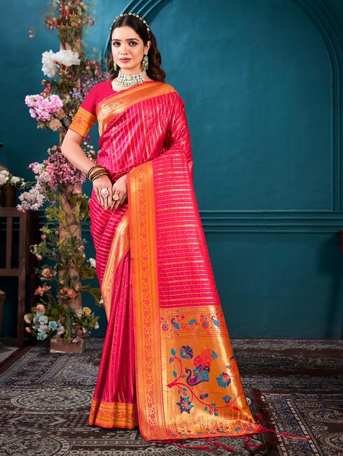 women self design paithani saree with blouse - 21036496 -  Standard Image - 0