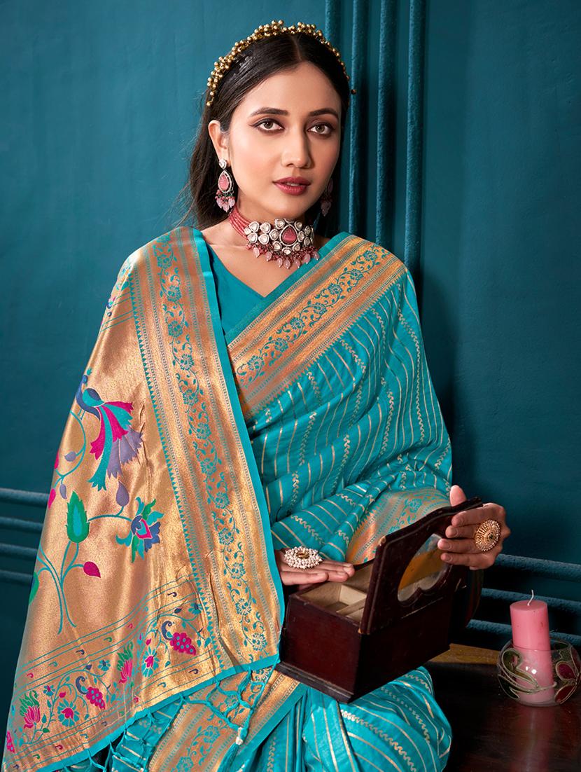 women self design paithani saree with blouse - 21036497 -  Standard Image - 1