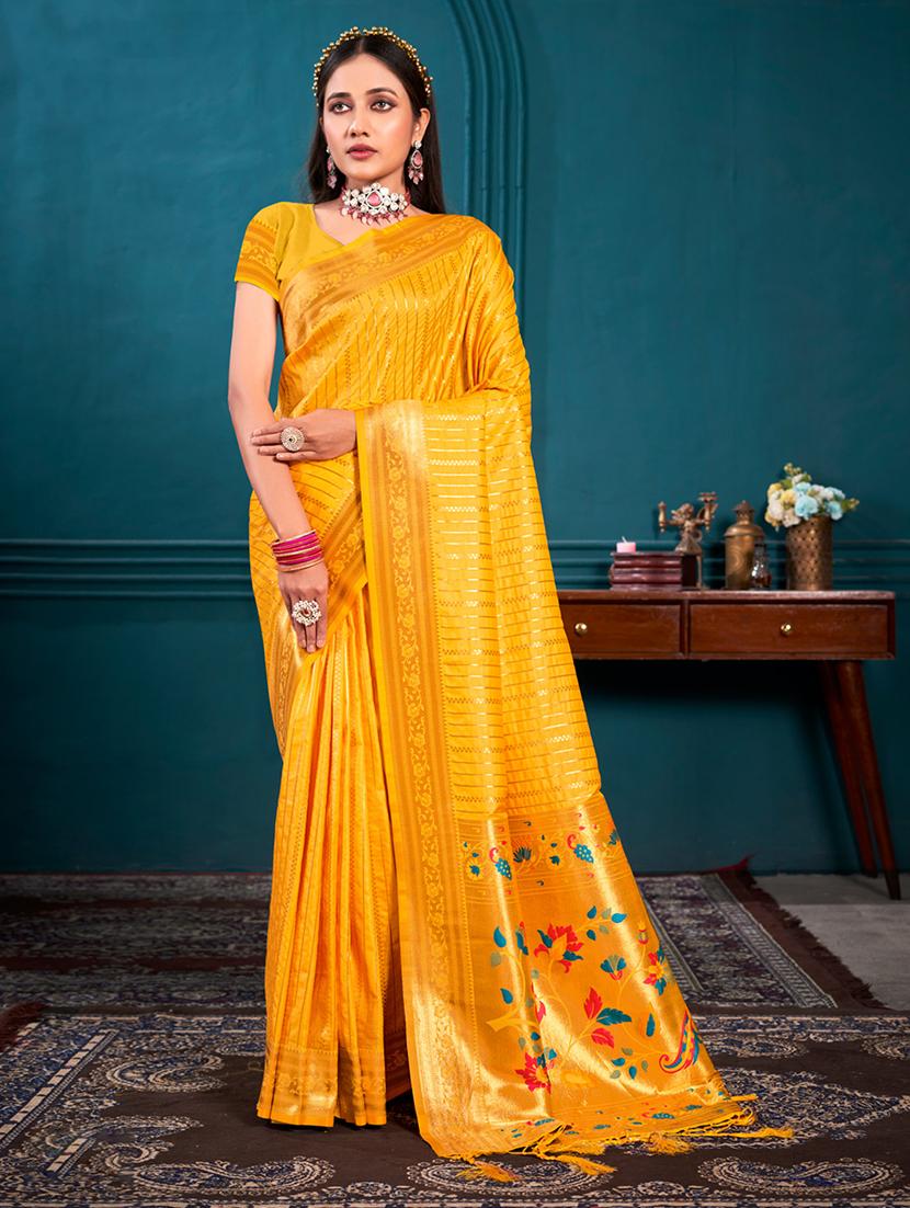 women self design paithani saree with blouse - 21036498 -  Zoom Image - 0