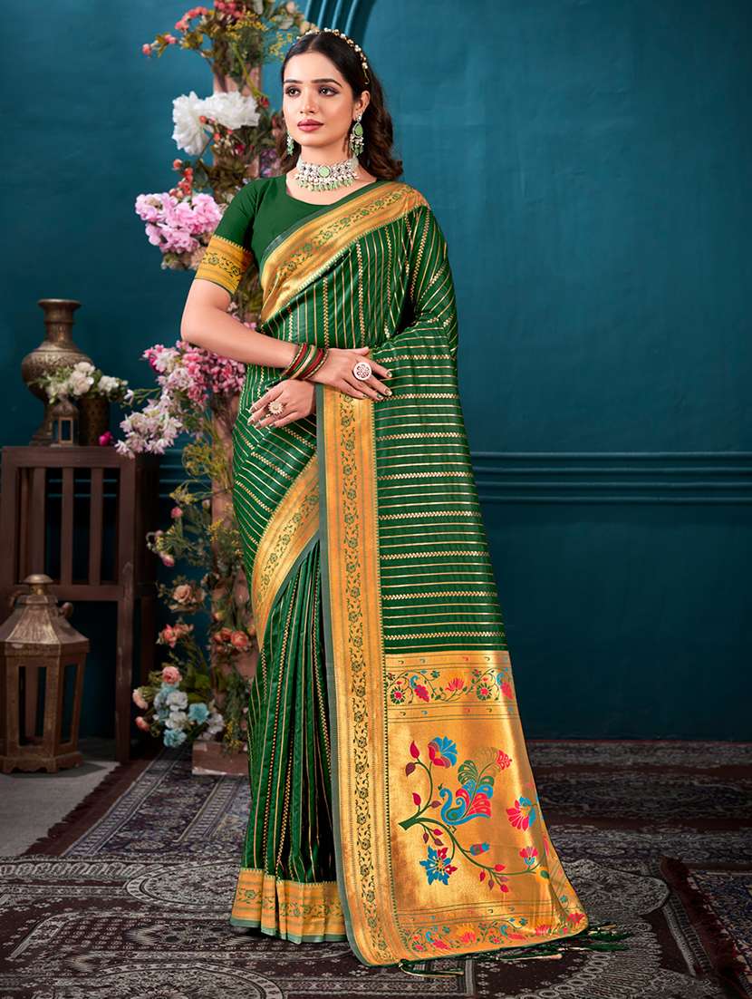 women self design paithani saree with blouse