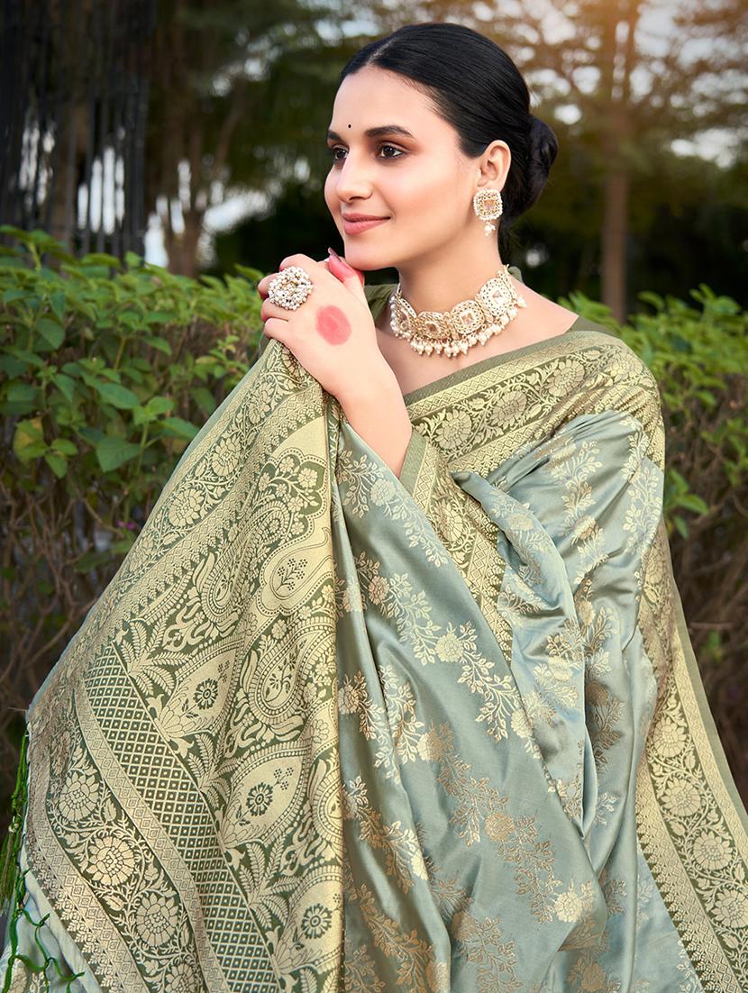 women self design banarasi saree with blouse - 21036639 - Standard Image - 1