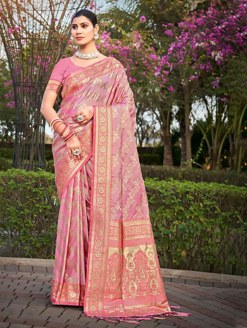 women self design banarasi saree with blouse - 21036640 -  Zoom Image - 0