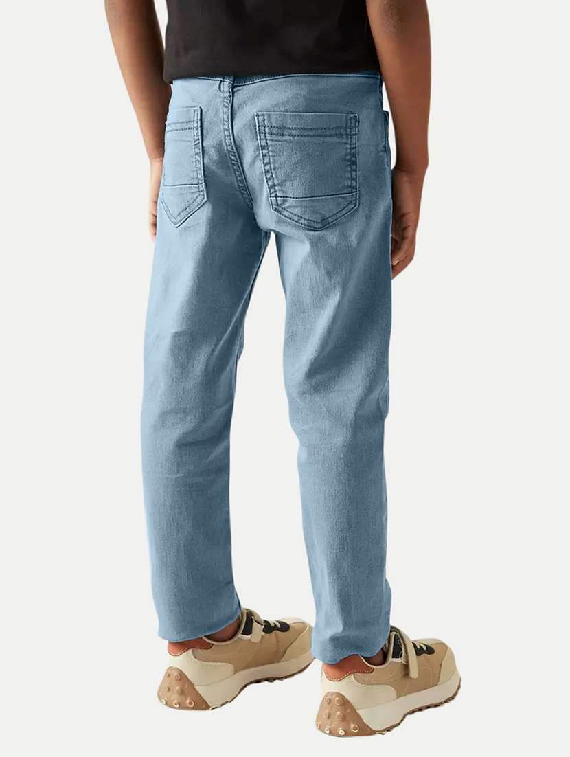 boys blue solid casual jean - 21043383 -  Standard Image - 1