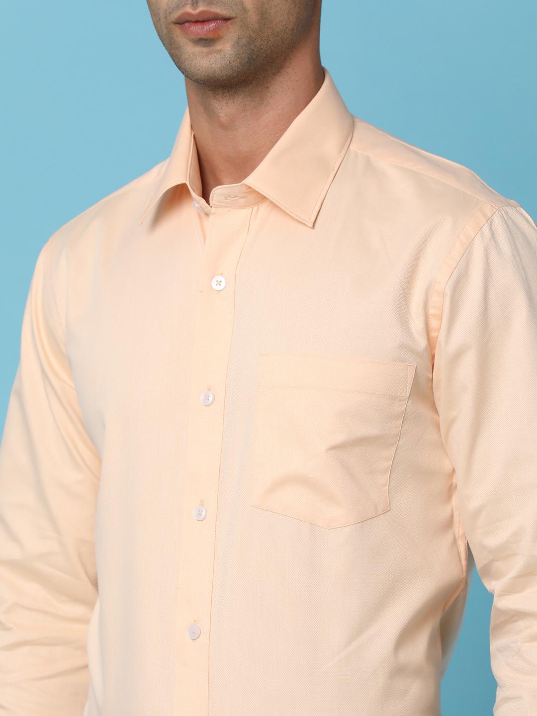 orange poly cotton formal shirt - 21043488 - Standard Image - 1