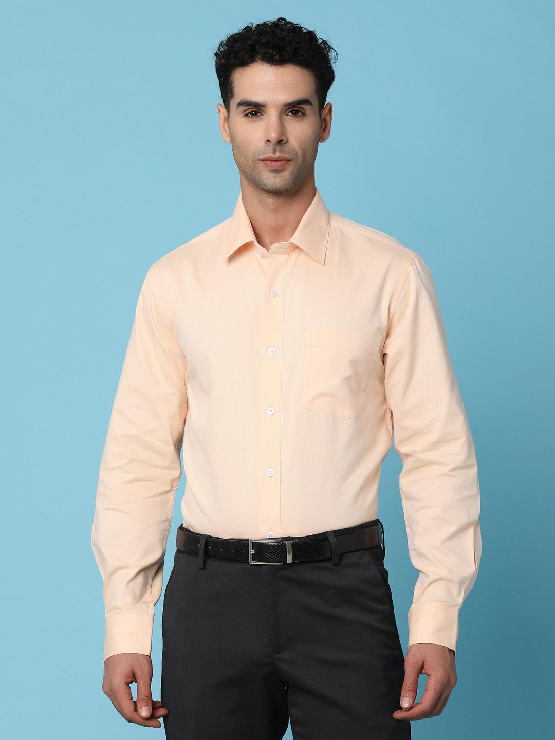 orange poly cotton formal shirt - 21043488 - Standard Image - 6