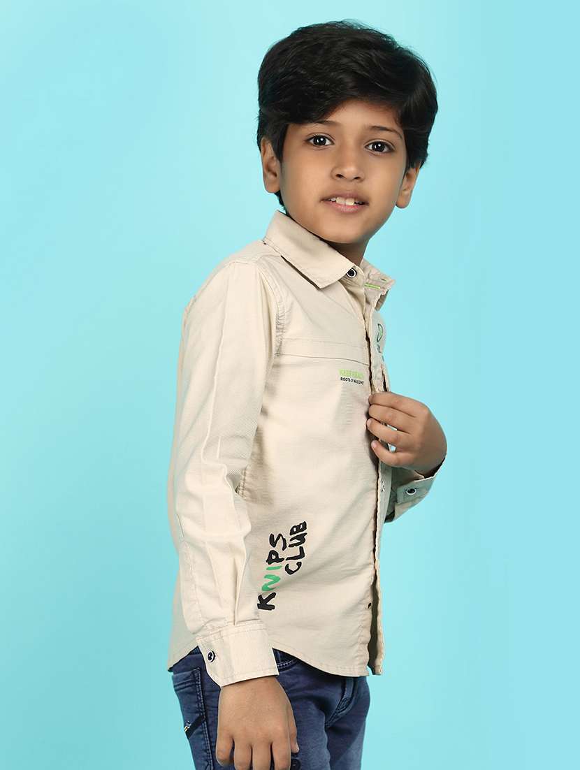 beige cotton shirt - 21043530 -  Standard Image - 1