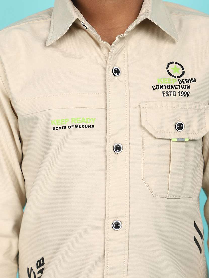 beige cotton shirt - 21043530 -  Standard Image - 4