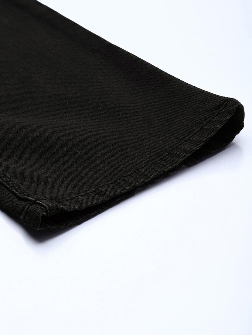men black mid rise plain jeans - 21043842 - Standard Image - 6