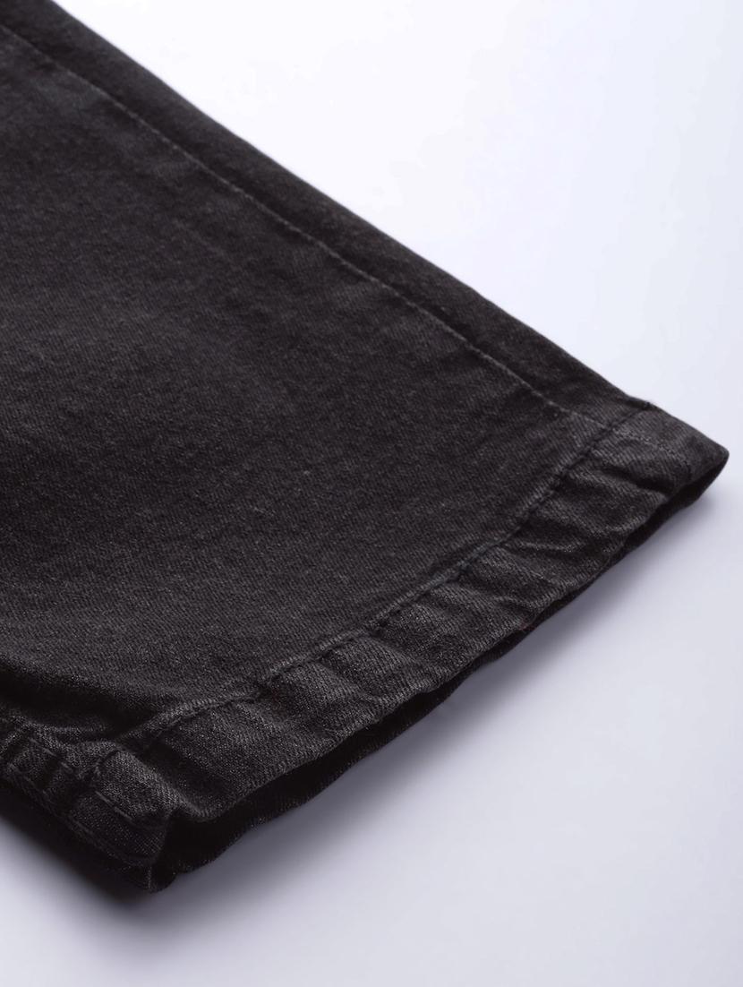men black mid rise plain jeans - 21043849 - Standard Image - 6