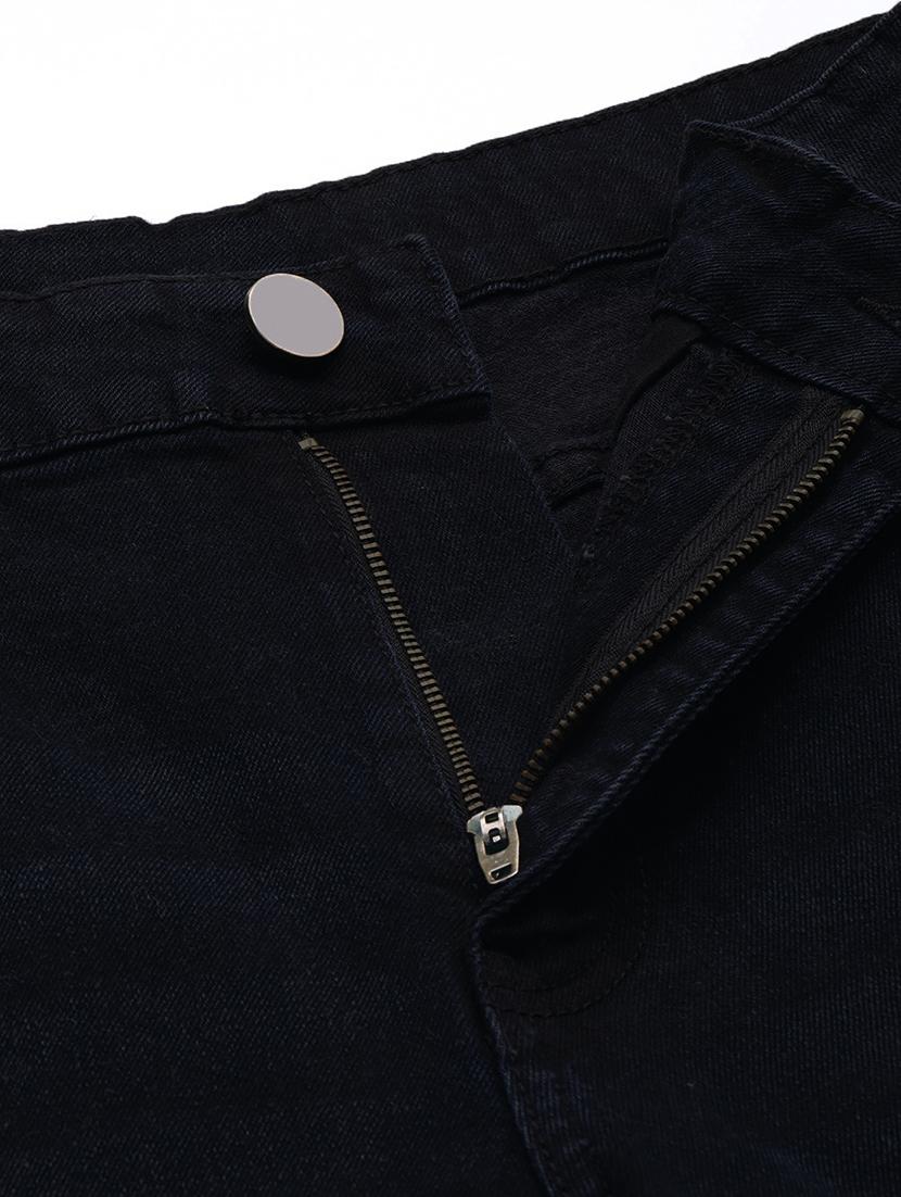 men black mid rise plain jeans - 21043852 - Standard Image - 4