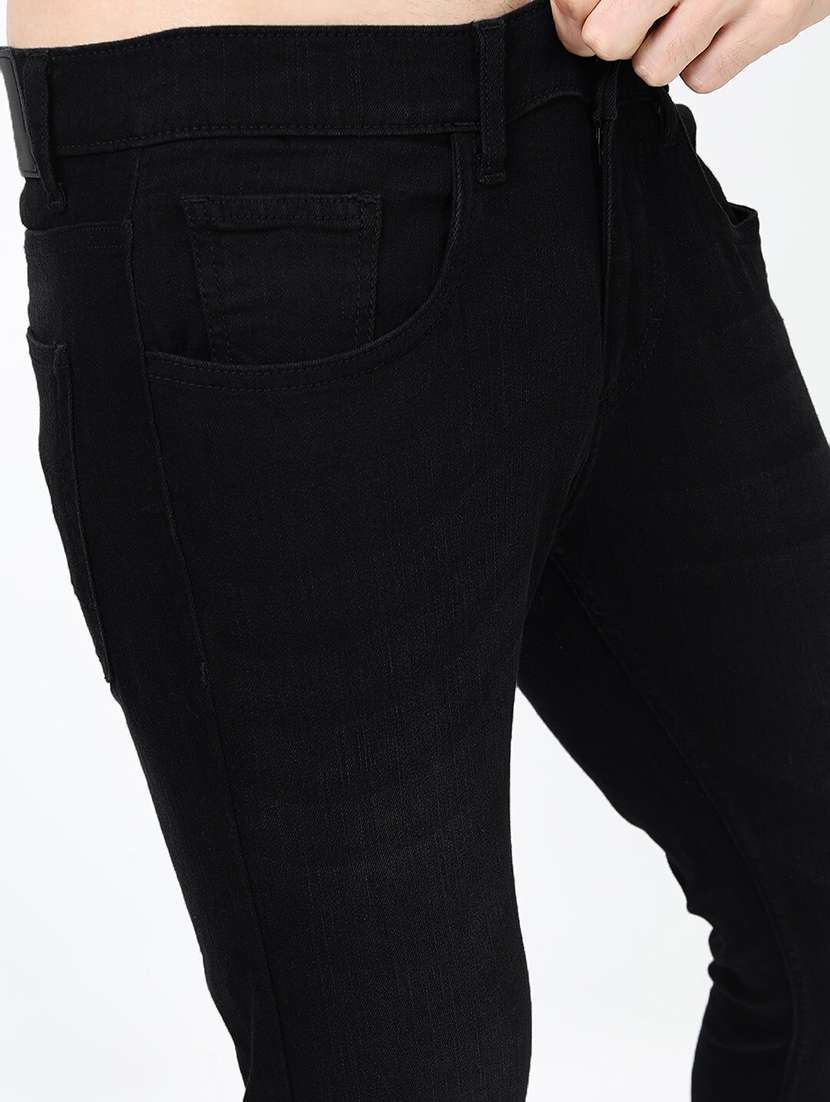 men mid rise plain jeans - 21043874 -  Standard Image - 4
