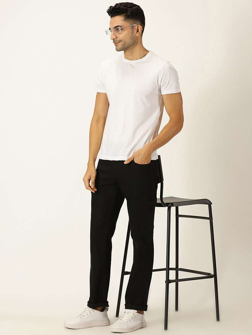 men mid rise plain jeans - 21043876 - Standard Image - 4