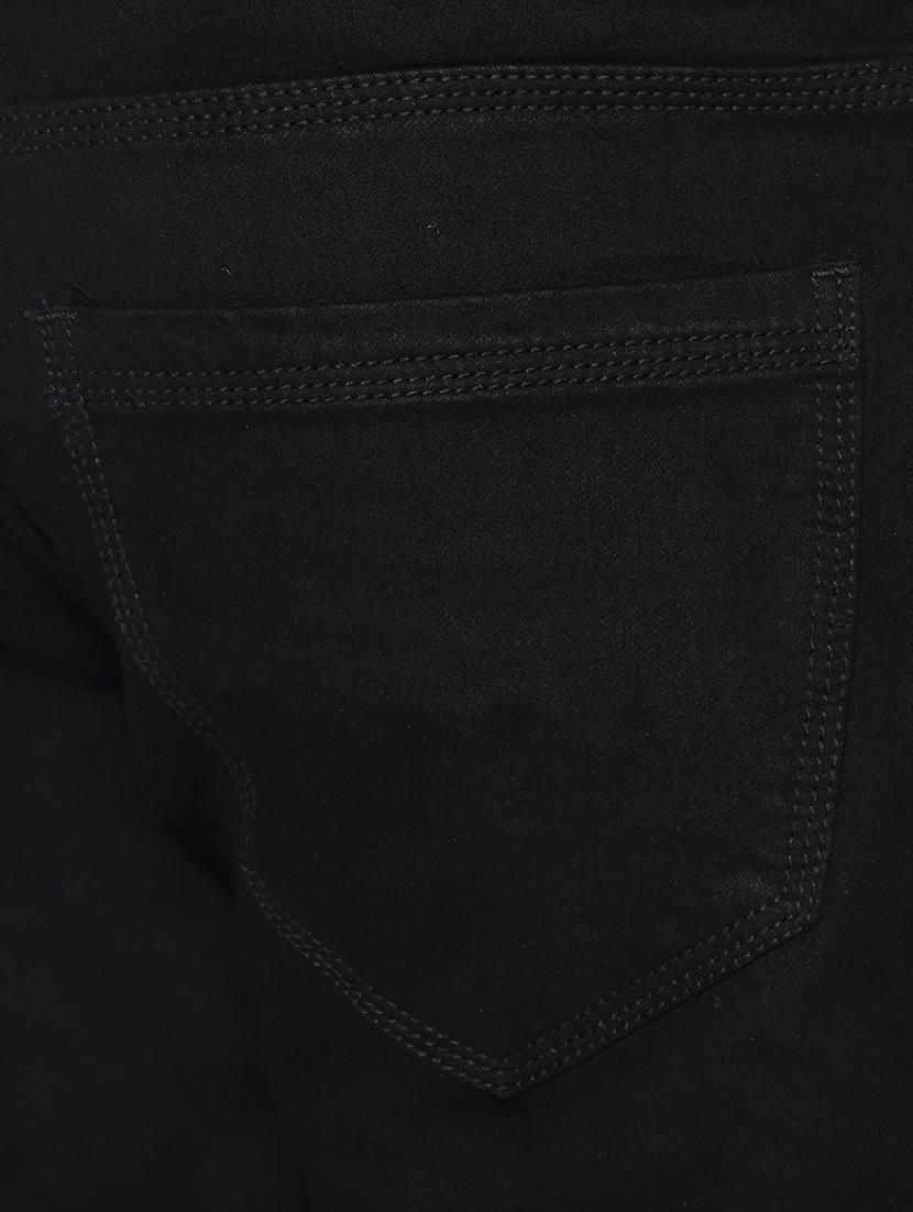 men black mid rise plain jeans - 21043884 - Standard Image - 4