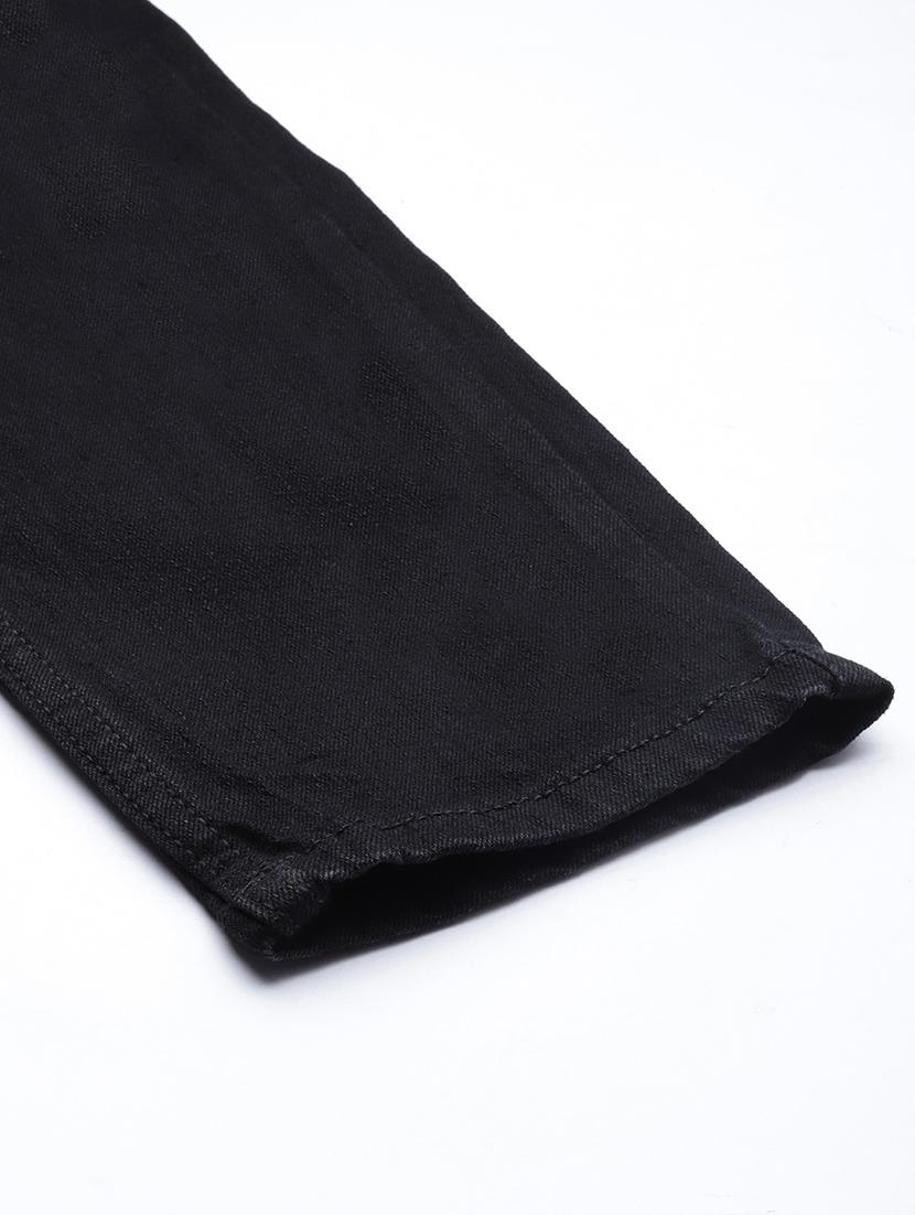 men black mid rise plain jeans - 21043896 - Standard Image - 6