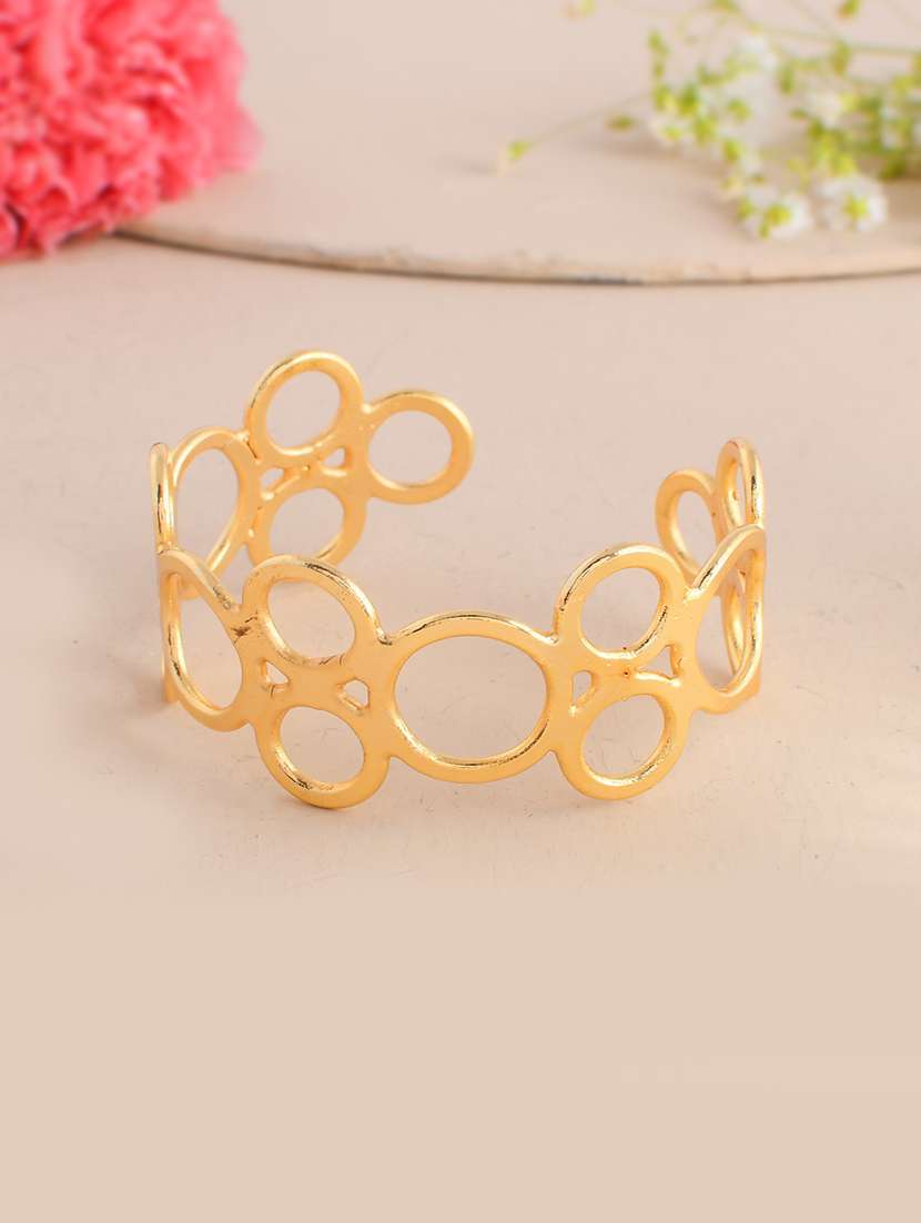 gold stainless steel cuffs bracelet