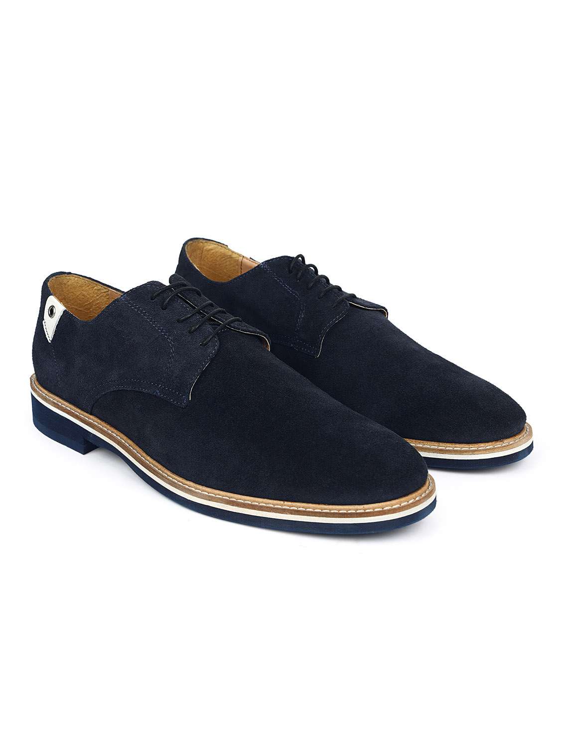 men navy blue solid casual shoes - 21047974 -  Standard Image - 1