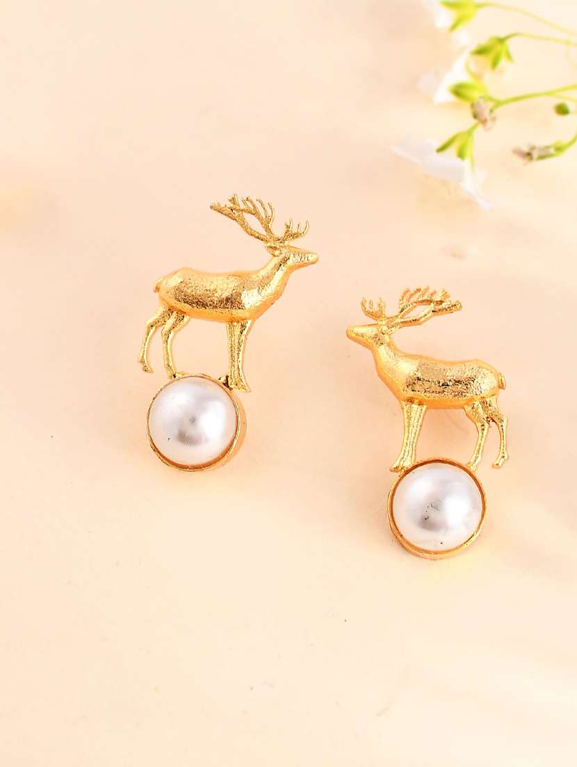 gold stainless steel studs earring