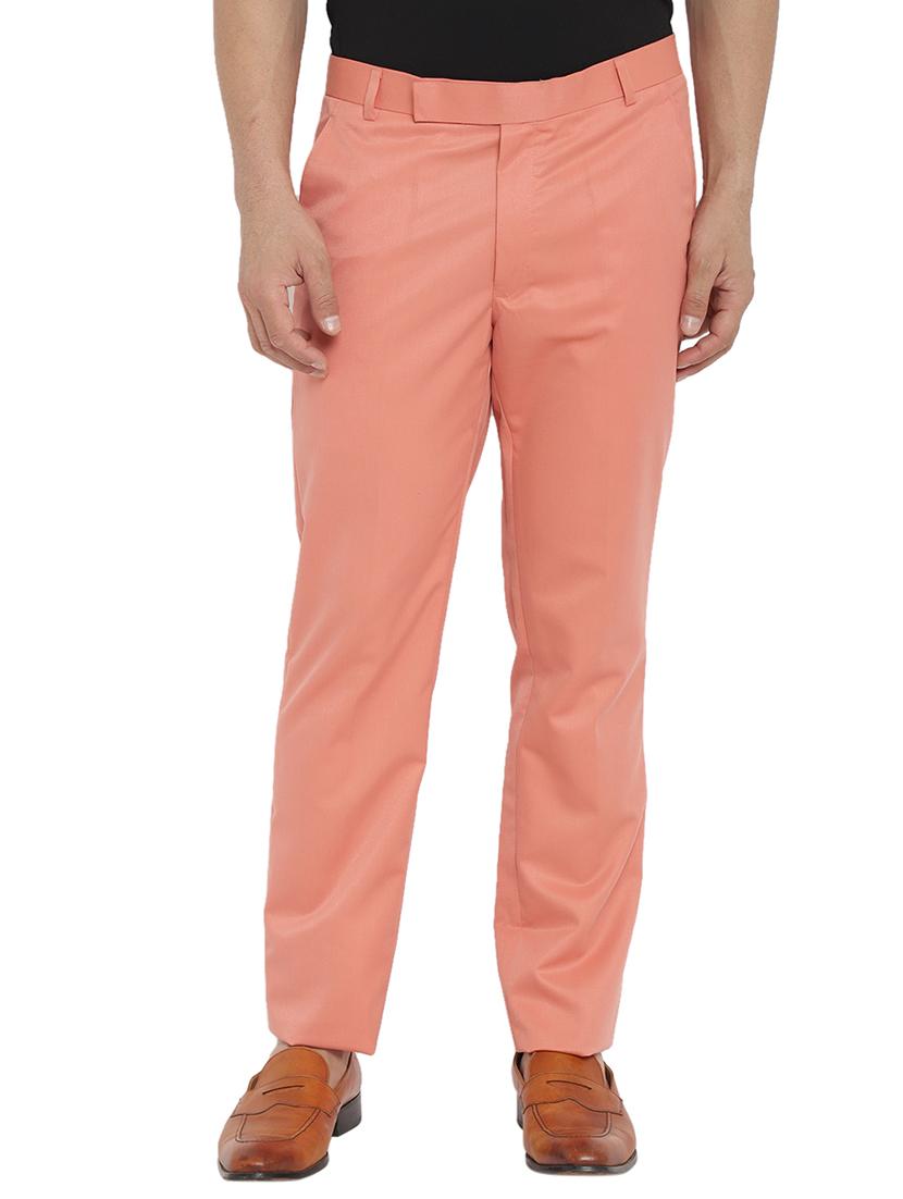 men mid rise solid flat front trousers formal trouser - 21049962 - Zoom Image - 0
