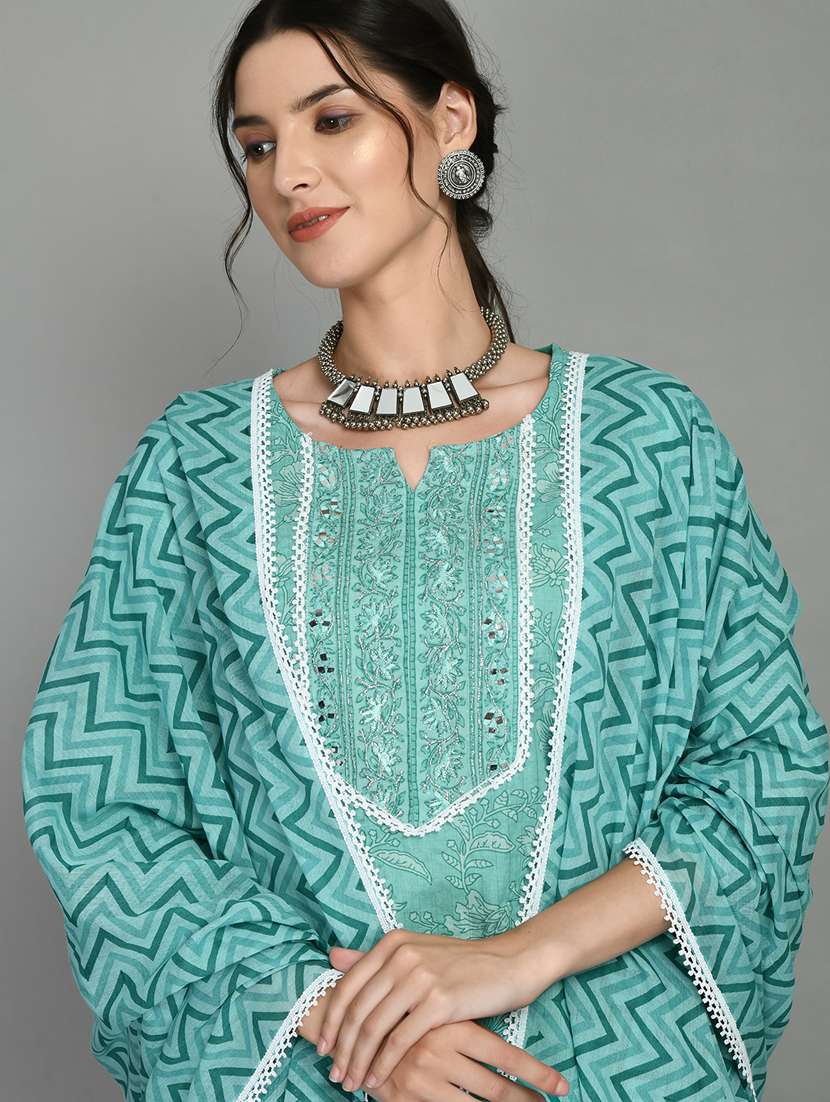 women three quarter sleeve suit set - 21050247 -  Standard Image - 4