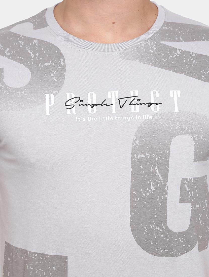 men front print round neck t-shirt - 21050896 - Standard Image - 4