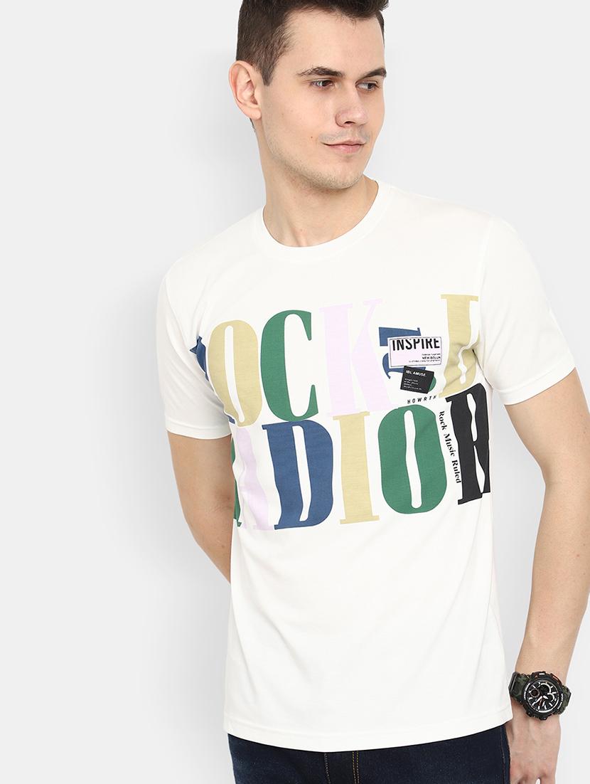 off white fancy fabric tshirt - 21051484 -  Standard Image - 1