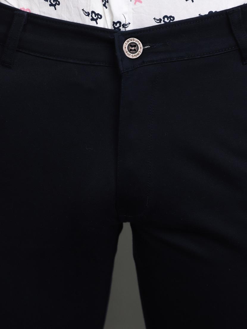 men solid flat front casual trouser - 21051624 - Standard Image - 4