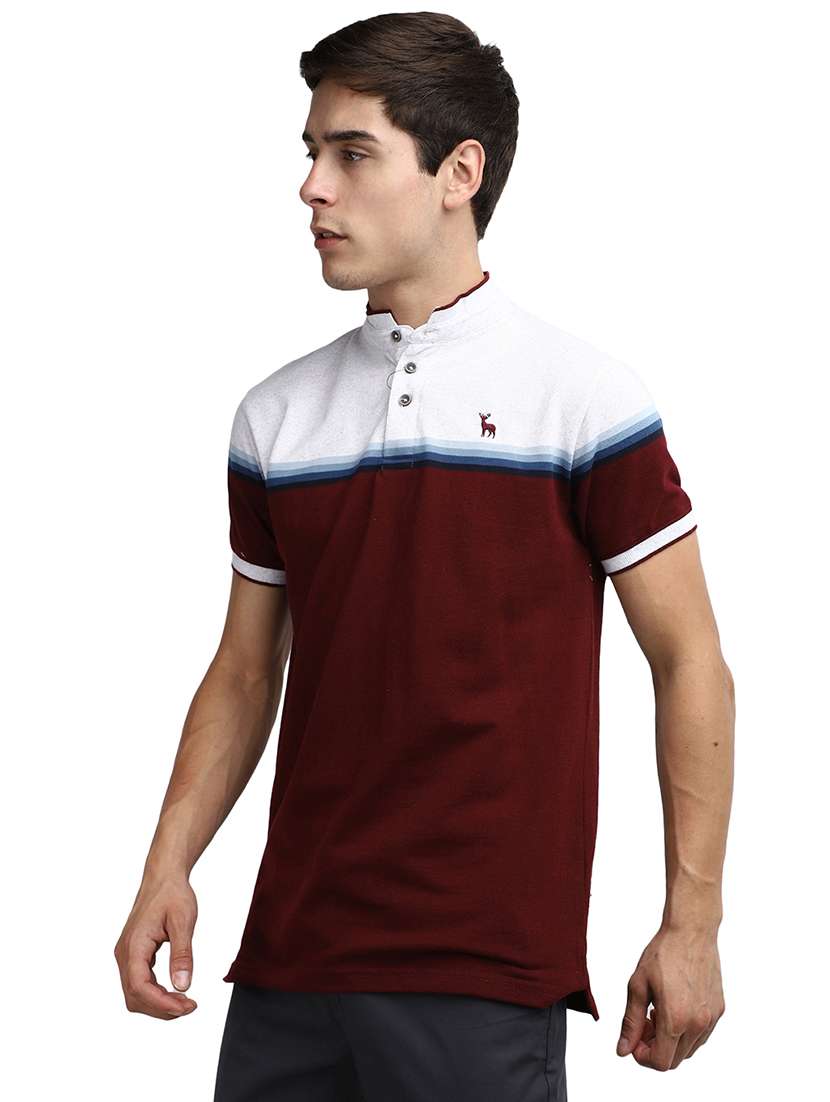 wine poly cotton pique tshirt - 21051642 -  Standard Image - 1