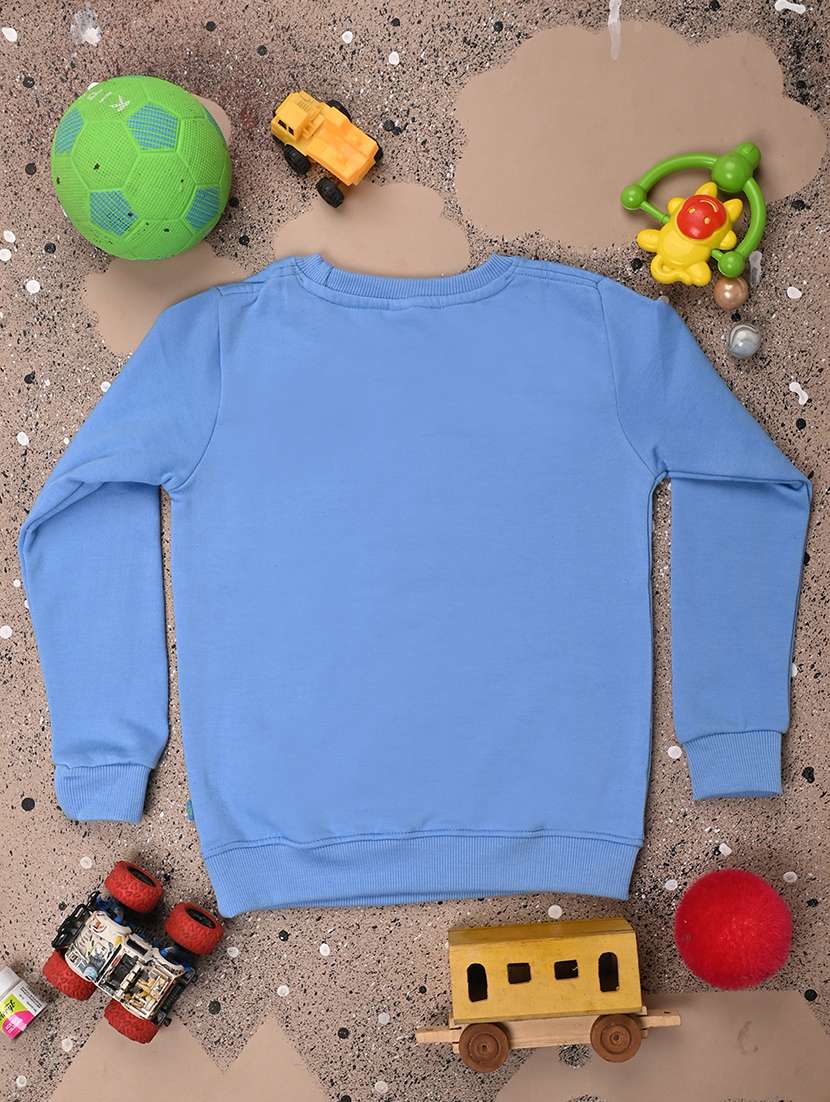 light blue spun fleece sweatshirt - 21051686 -  Standard Image - 1