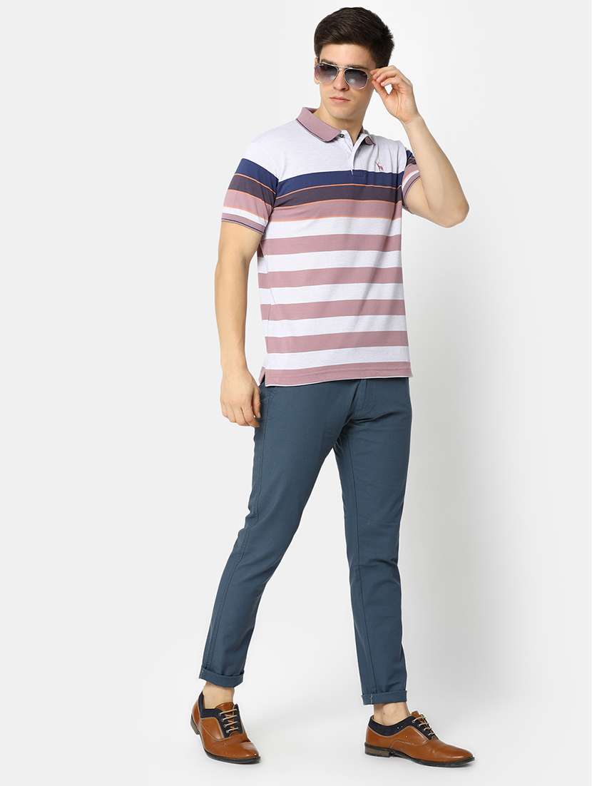 navy blue poly cotton pique tshirt - 21051694 -  Standard Image - 4