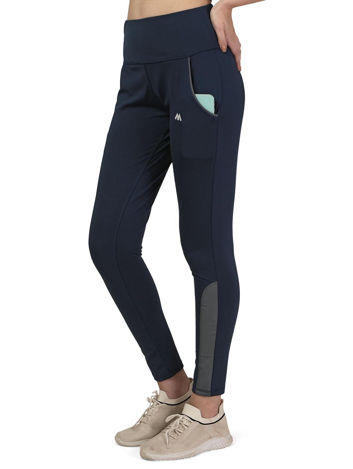 women solid high rise slim fit yoga pant - 21051834 - Standard Image - 1