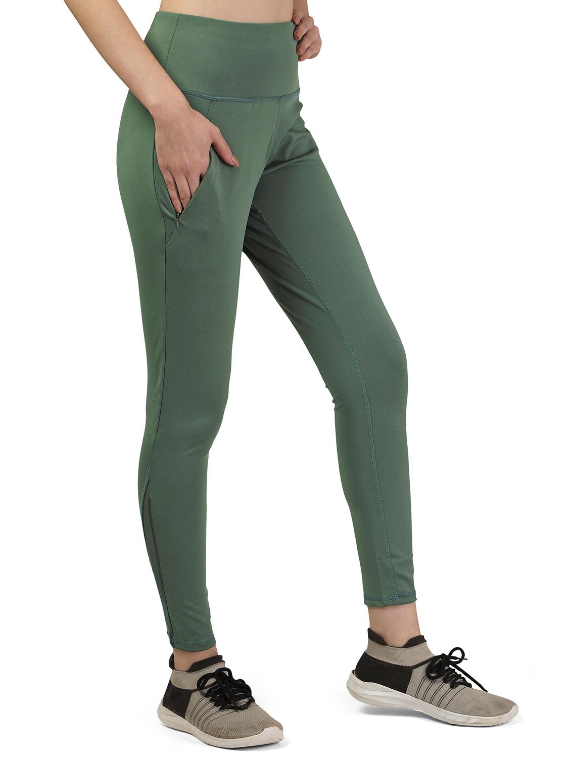 women solid high rise slim fit yoga pant - 21051839 -  Standard Image - 1