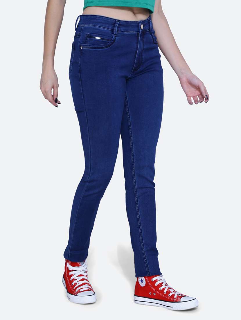 women mid rise plain jean - 21051912 - Standard Image - 1