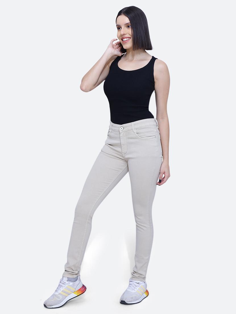 women mid rise plain jean - 21051924 - Standard Image - 4