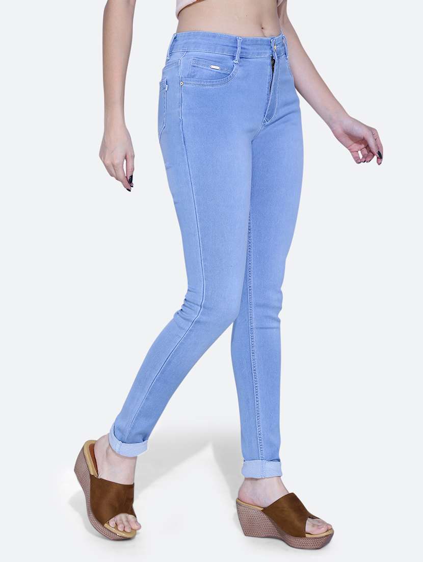 women mid rise plain jean - 21051933 - Standard Image - 1