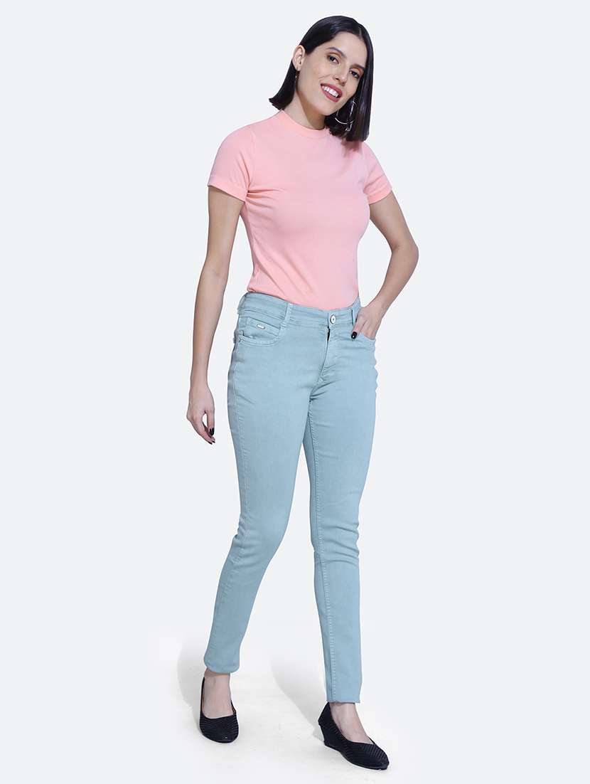 high rise plain jeans - 21051973 -  Standard Image - 4