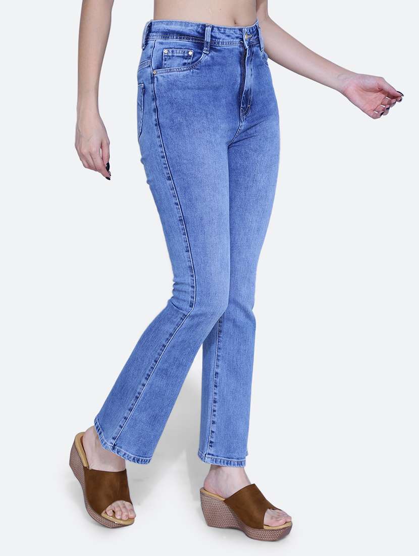 women high rise plain jean - 21052056 -  Standard Image - 1