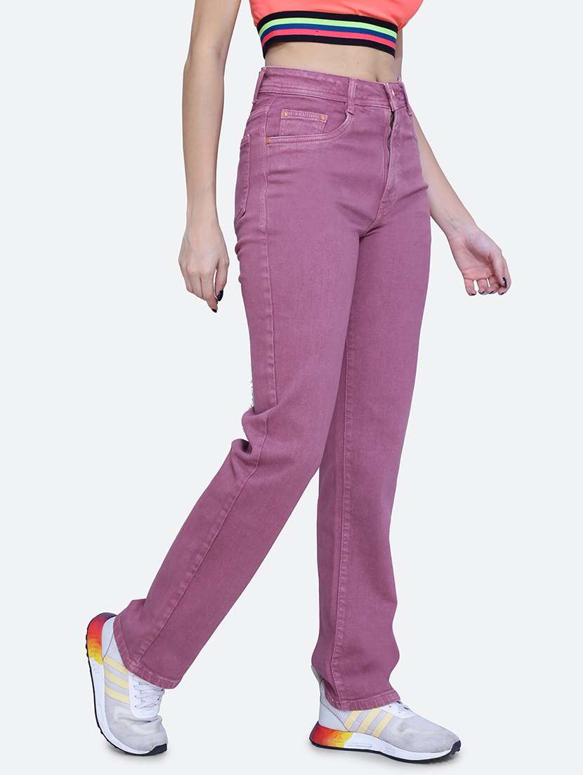 women high rise plain jean - 21052075 -  Standard Image - 1