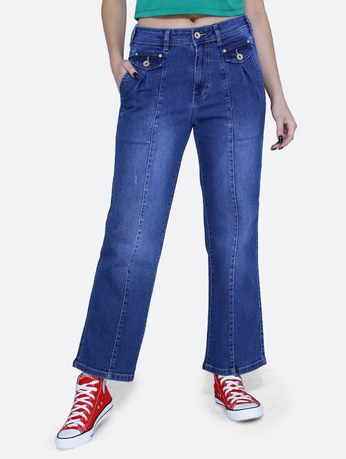women high rise plain jean - 21052115 - Standard Image - 0