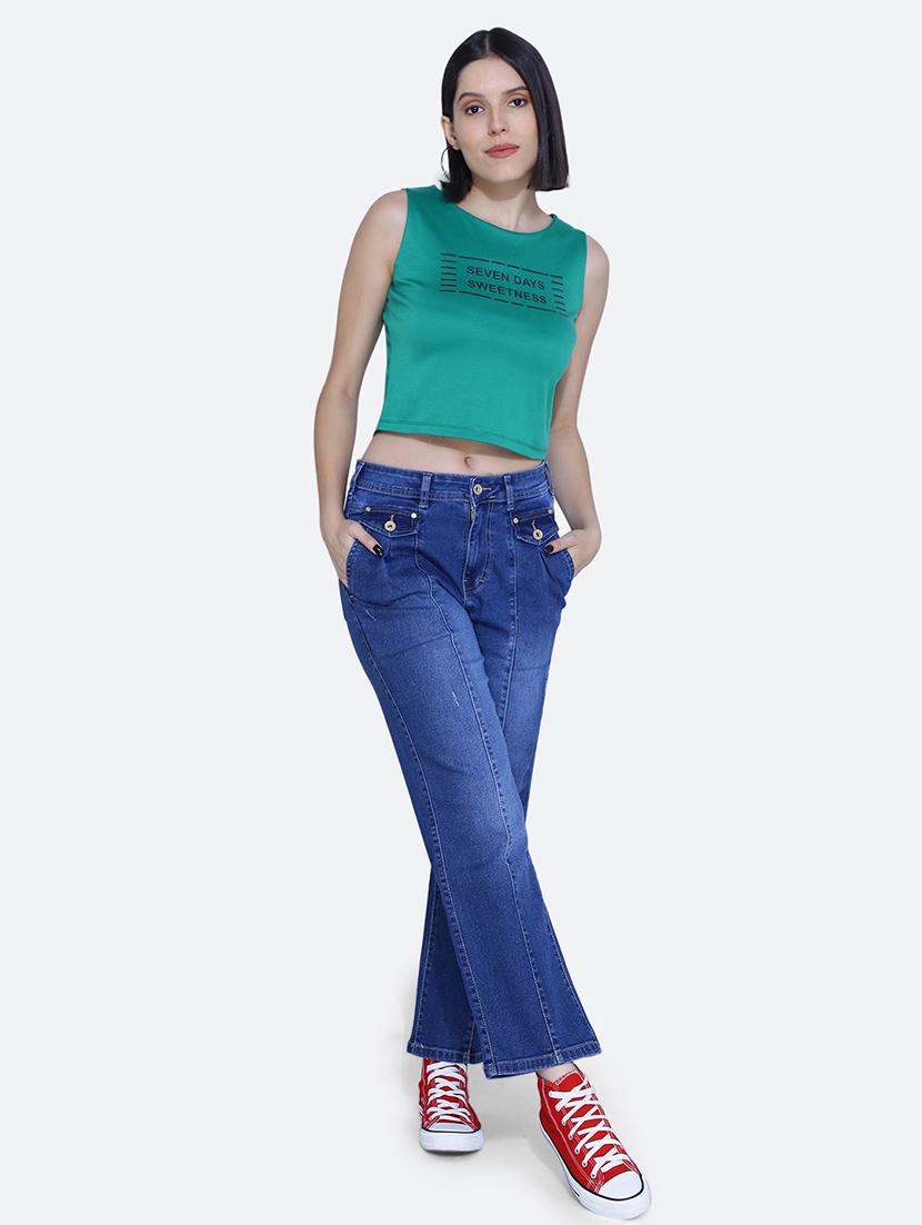 women high rise plain jean - 21052115 - Standard Image - 4