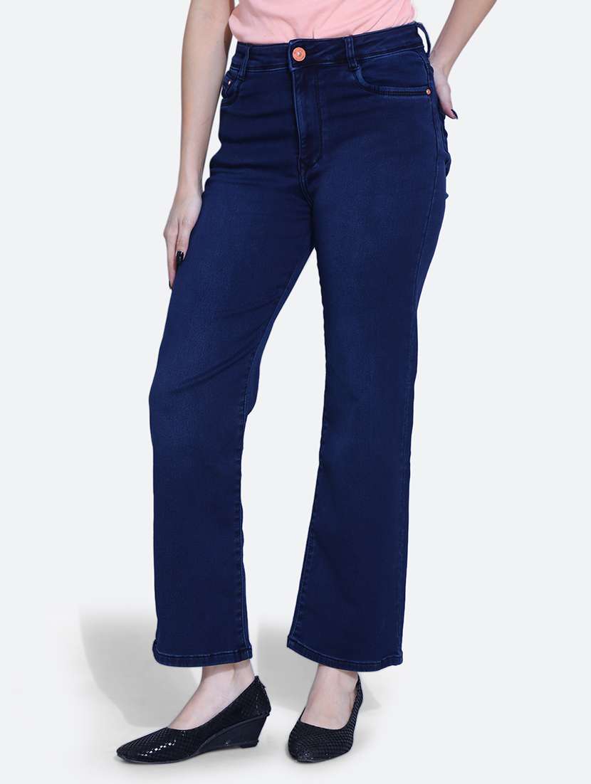 women high rise plain jean - 21052134 -  Standard Image - 1