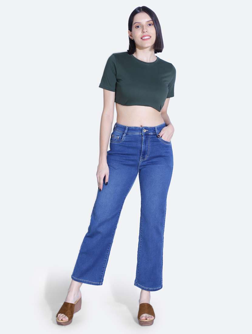 women high rise plain jean - 21052141 - Standard Image - 4