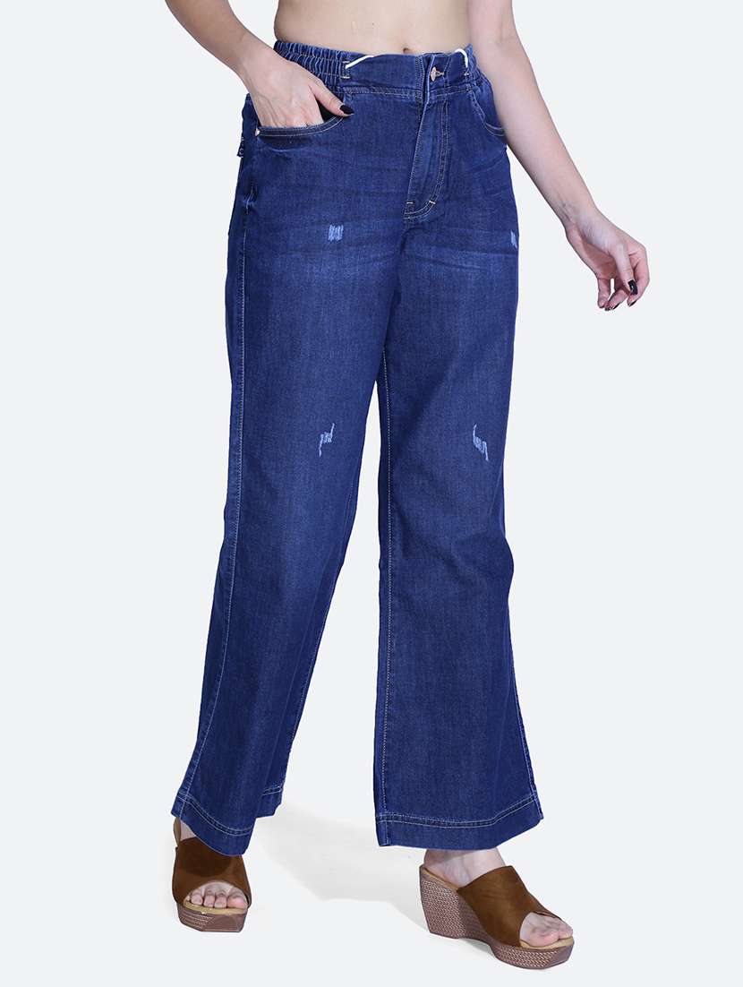 women high rise distressed jean - 21052155 -  Standard Image - 1