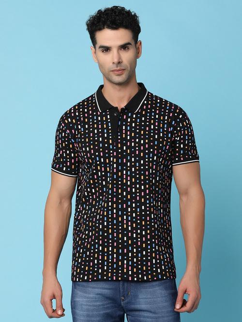 men polo neck printed t-shirt - 21053586 -  Standard Image - 0