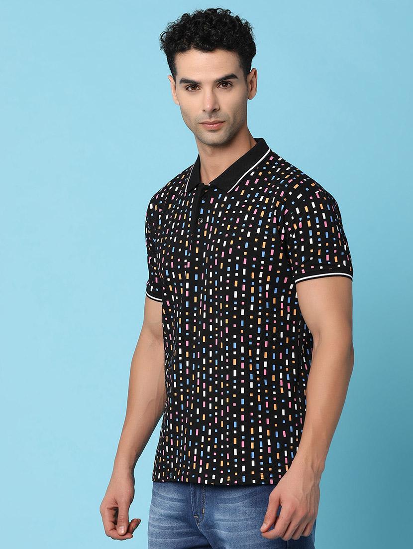 men polo neck printed t-shirt - 21053586 -  Standard Image - 1