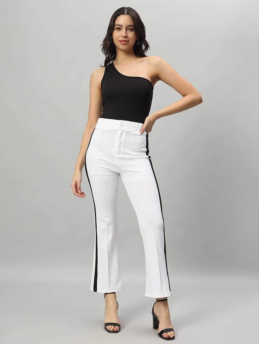 women solid color bootcut trouser - 21054473 -  Standard Image - 4