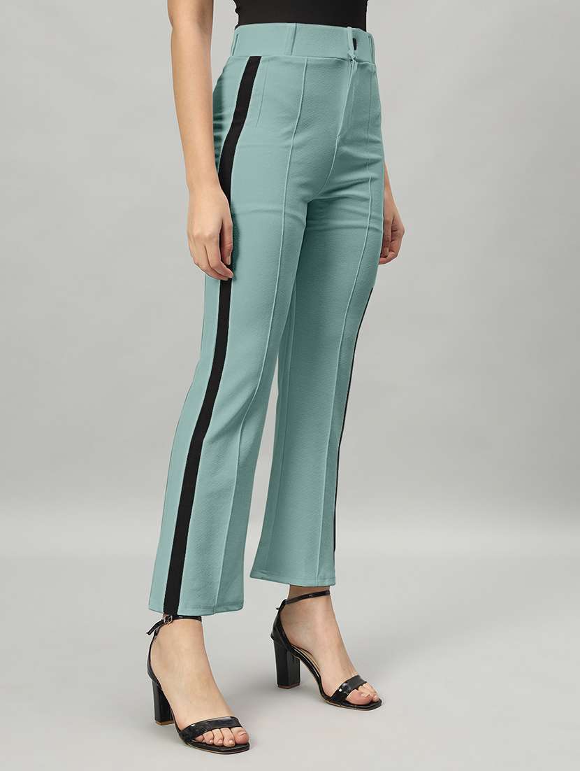 women solid color bootcut trouser - 21054475 -  Standard Image - 1