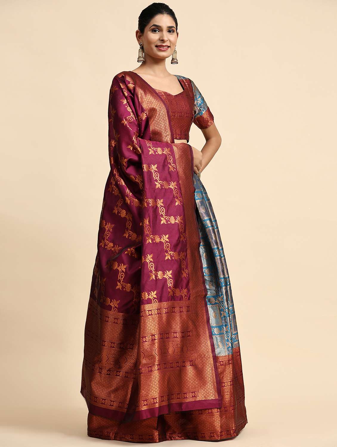 women self design unstitched lehenga  - 21054692 -  Standard Image - 1